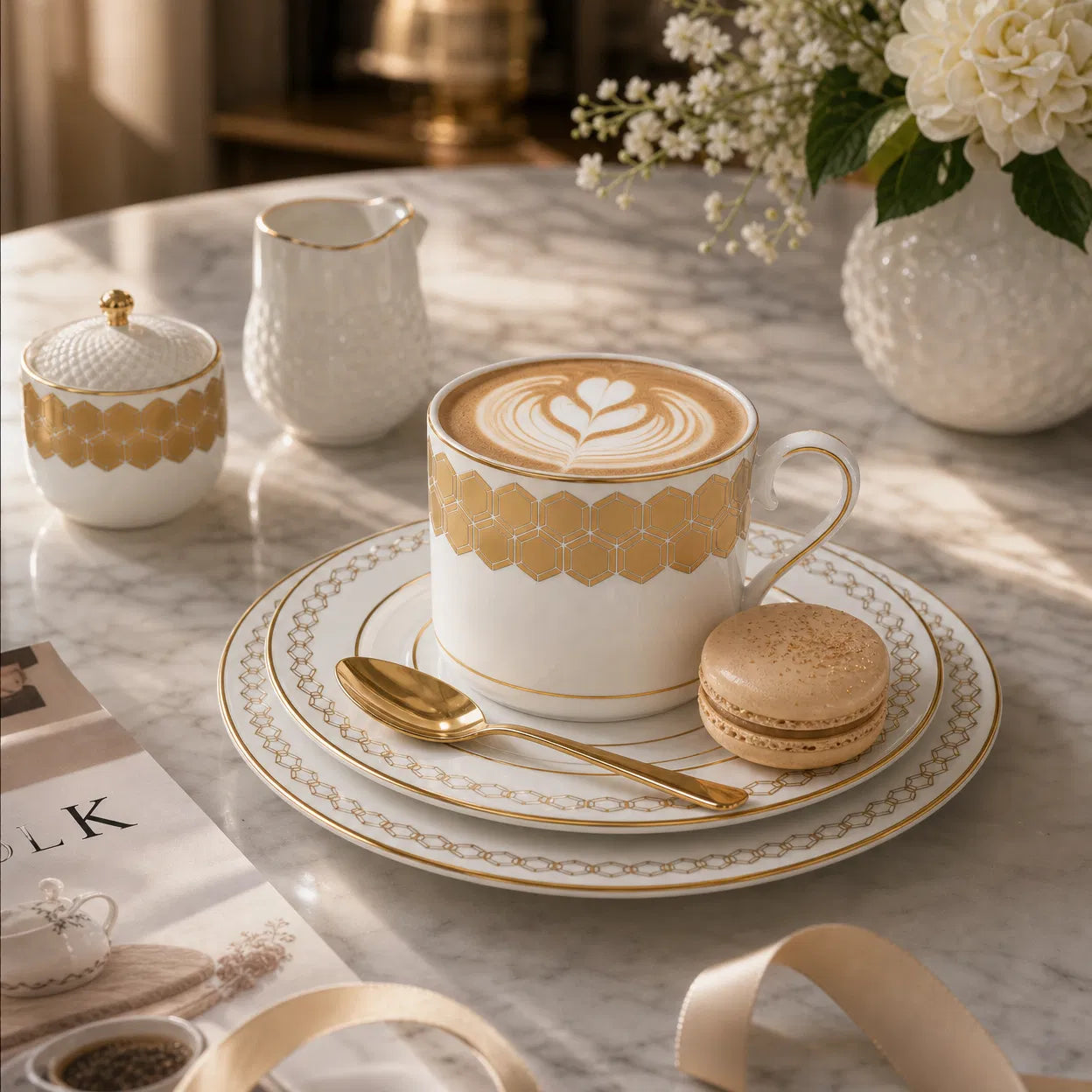 High-end bone china tableware set