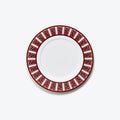 Red and gold geometric plate