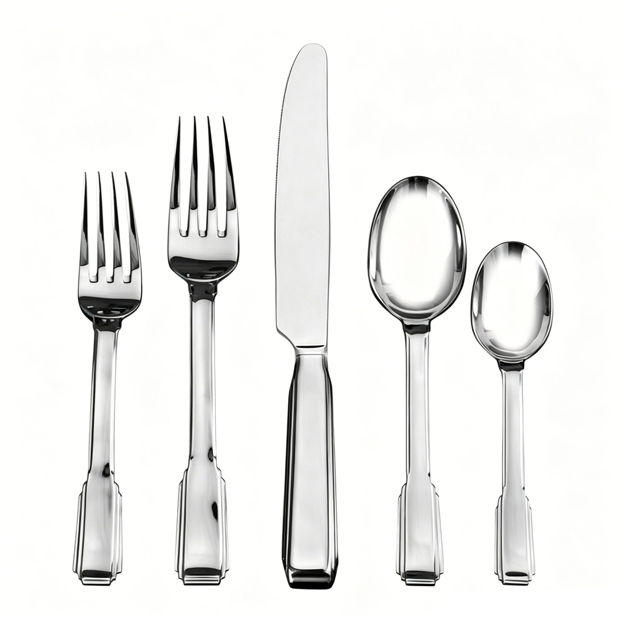 Simple five-piece tableware set