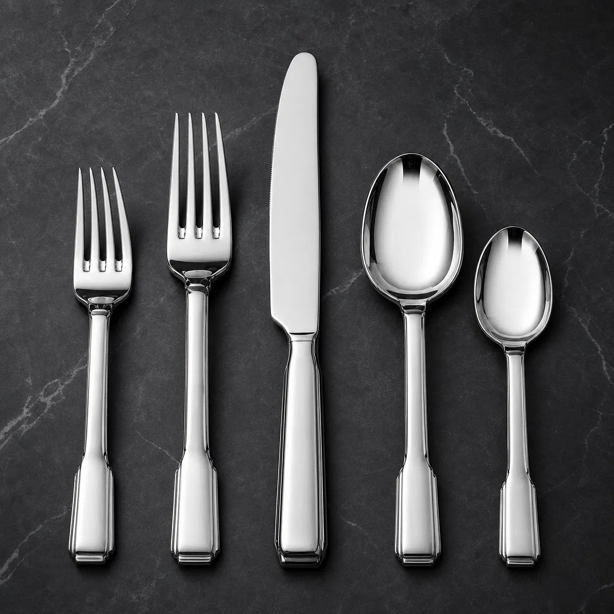Simple five-piece tableware set