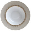 Striped bone china deep dish