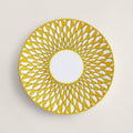 Sun-patterned ceramic dinner plate