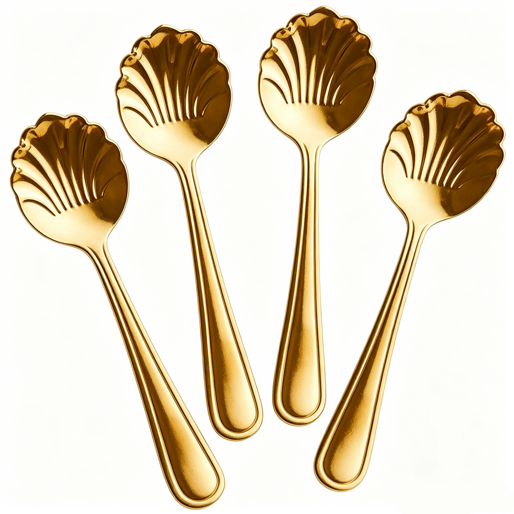 Golden shell spoon