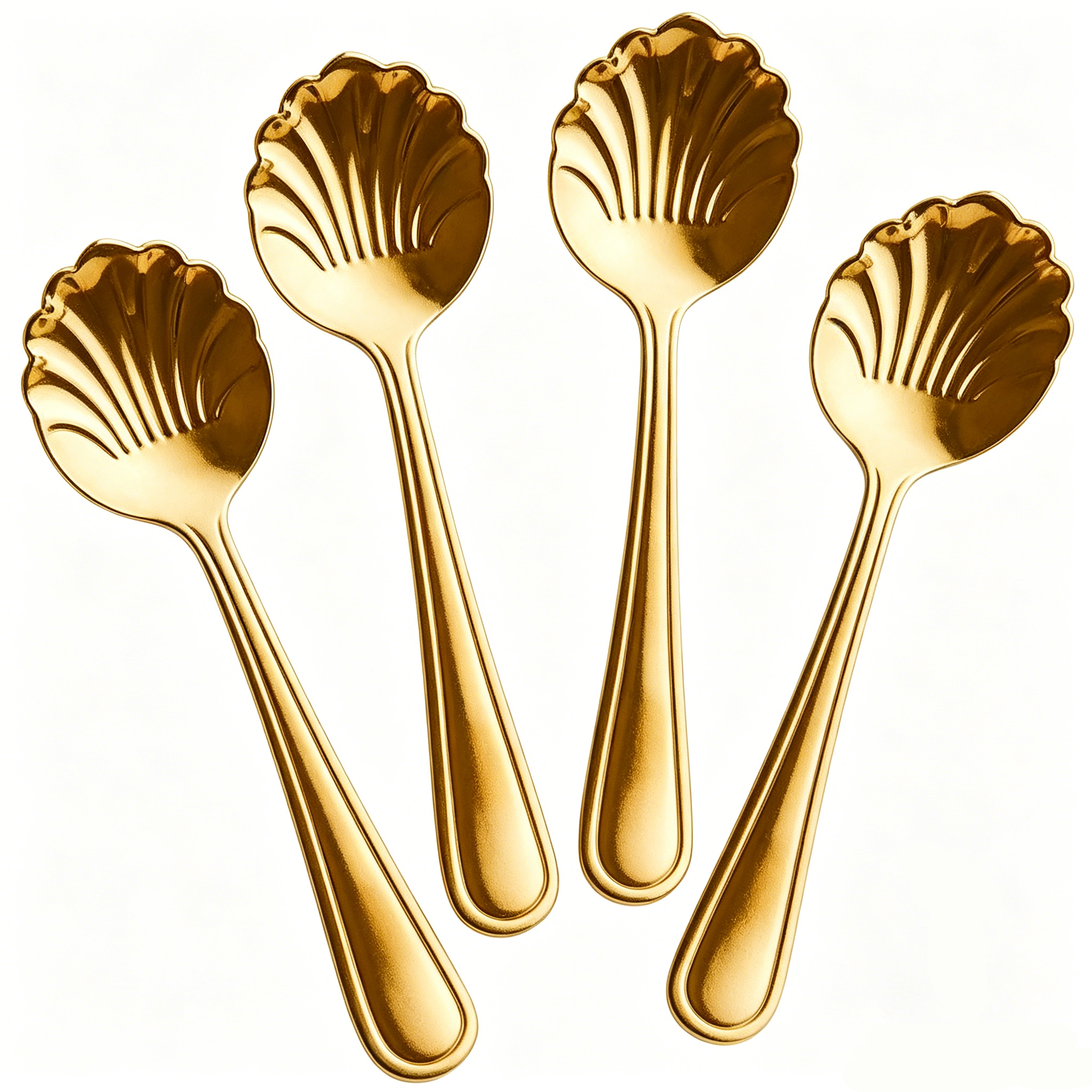 Golden shell spoon